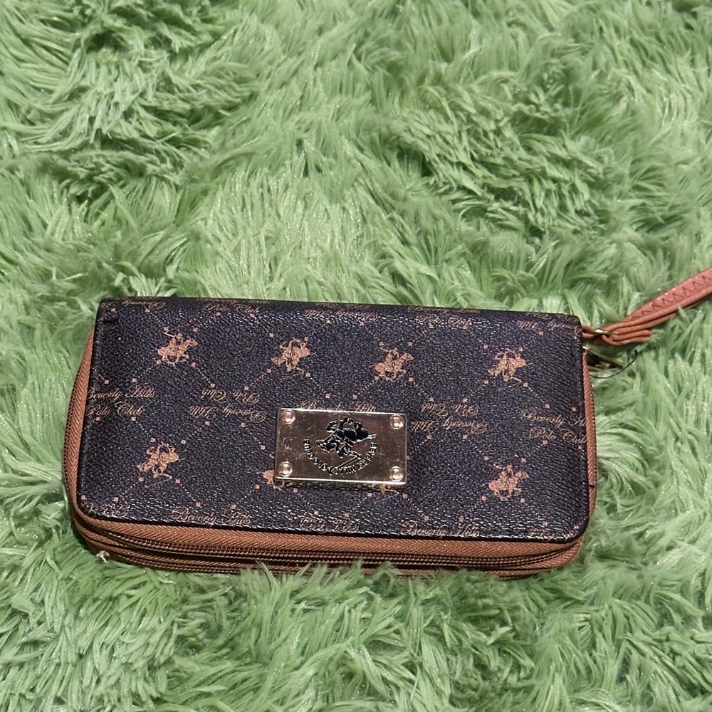 Beverly Hills Polo Club Black and Brown Women's Wallet